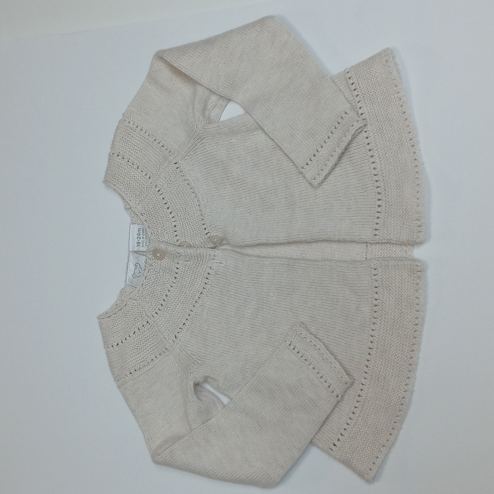 Koala Kids 18-24M cream knit 3 button sweater